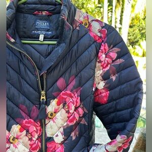 Joules quilted floral coat - size uk 12/EU 40/US 8